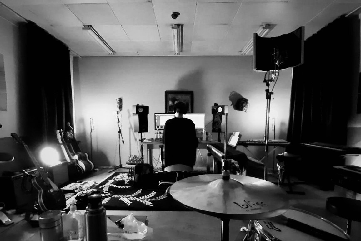 Florian working in his studio in Amsterdam